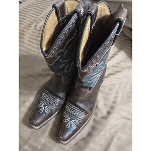 Ariat boots womens 7B daisy leather embroidered western festival rodeo cowgirl